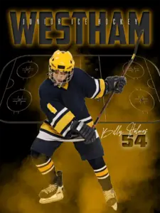 Gold Plated Hockey 3'x4'