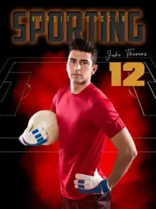 Gold Plated Soccer 3'x4'