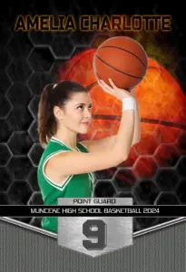 Great Balls Of Fire Basketball 2'x3'