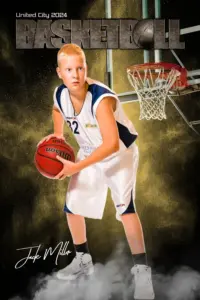 Rocked Basketball 2'x3'